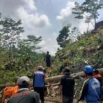 Material Longsor Tutupi Akses Penting Warga Cigalontang