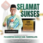 Pemkab Tasikamalaya Kantongi Penghargaan "Pioneer in Cross-Sector Collaboration for Sustainable Agricultural Resilience" Dalam Ajang CNN Indonesia Awards 2025 (@Pemkabtasik)