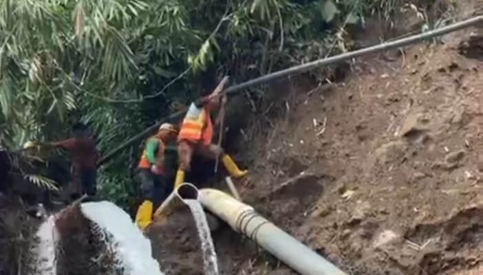 Dua Pipa Transmisi Perumda Tirta Sukapura Tersambung Kembali, Pasokan Air Segera Normal