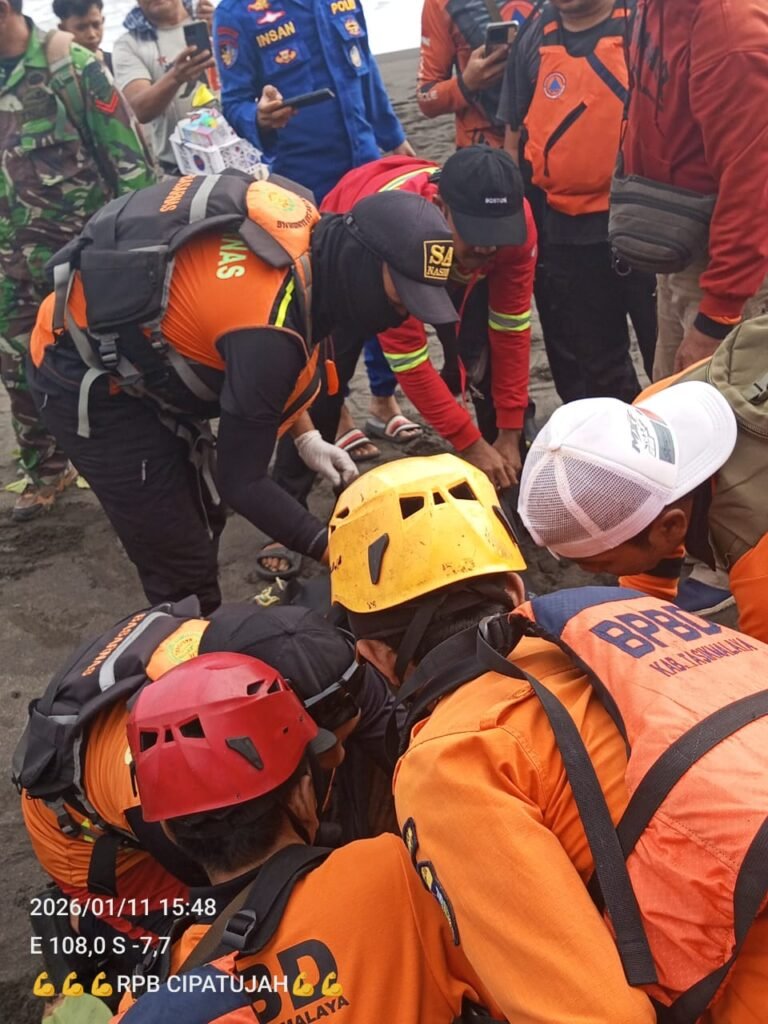 Satu Orang Tenggelam di Pantai Pamayangsari, Ditemukan 15 Km Dari Titik Hilang